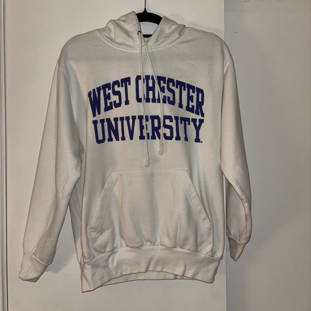 MCU MV Sport White Hoodie with Purple Print